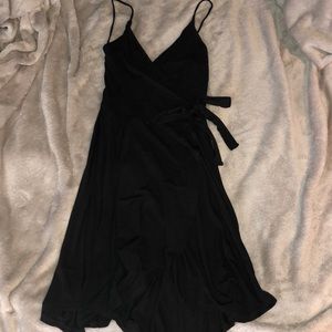 Black fit and flare summer dress